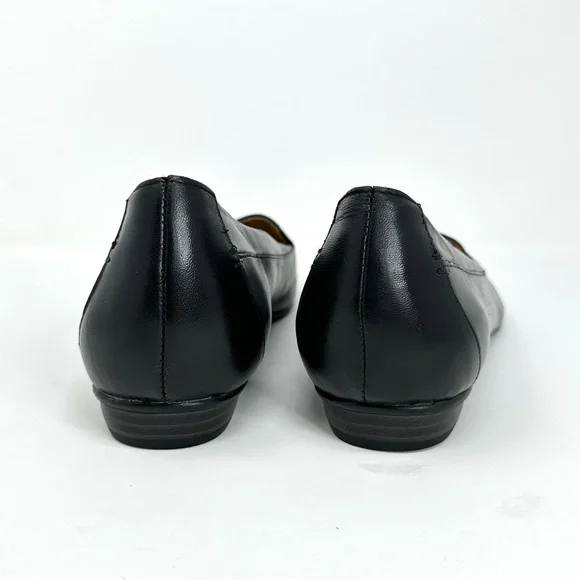 Naturalizer Women's Saban Black Leather Slip On Flats Loafers - Picture 12 of 15